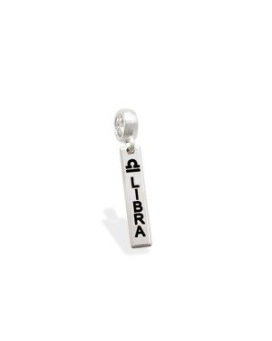 Pingente AG Berloque Placa Signo "Libra" - G5 - 4mm x 28mm - 1.29gr