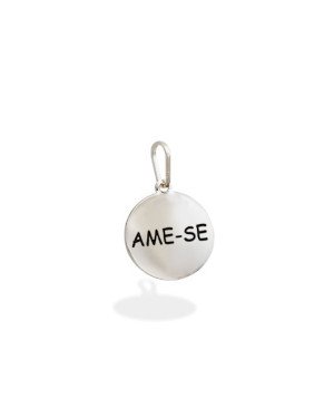 Pingente AG Medalha "Ame-Se" - G3 - 15mm x 23mm - 1.62gr