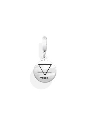 Pingente AG Berloque Elemento "Terra" - G5 - 12mm x 19mm - 1.62gr