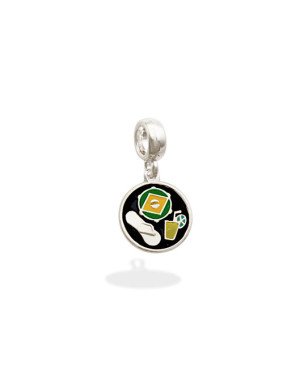 Pingente AG Berloque Simbolos Brasil (Pandeiro/Chinelo/Caipirinha) - G5 - 12mm x 20mm - 1.65gr