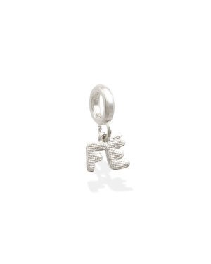 Pingente AG Berloque "Fe" Reticulada  - G5 - 7mm x 15mm - 0.74gr