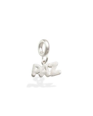 Pingente AG Berloque "Paz" Reticulada  - G5 - 11mm x 16mm - 0.87gr