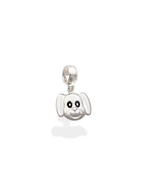 Pingente AG Berloque Cabeca Cachorro Duplo 12mm  - G5 - 12mm x 20mm - 1.55gr