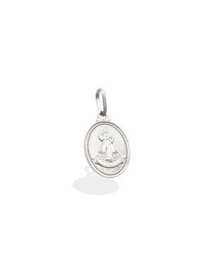Pingente AG Oval Jesus Misericordioso Frente / Verso Cruz  - G1 - 12mm x 24mm - 1.39gr