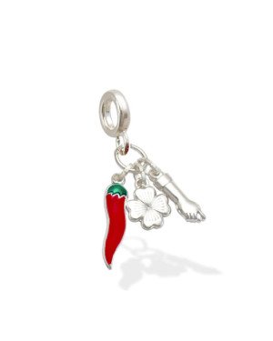 Pingente AG Berloque c/ Argola p/ Amuletos de Protecao - G5 - 7mm x 29mm - 2.09gr
