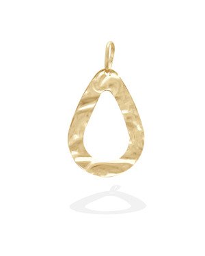 Pingente Gota Vaz Textura Organica  - 00 - 25mm x 43mm - 1.57gr