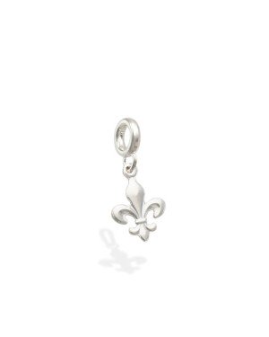 Pingente AG Berloque Flor-de-Lis  - G5 - 9mm x 21mm - 0.81gr