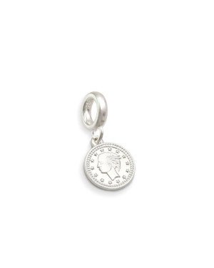 Pingente AG Berloque Moeda Lira 8mm - G5 - 8mm x 20mm - 1.19gr