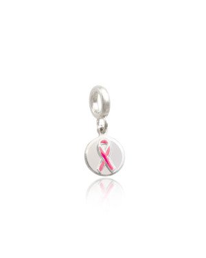 Pingente AG Berloque Laco Outubro Rosa  - G5 - 9mm x 16mm - 1.00gr