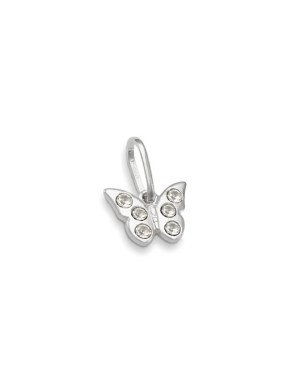 Pingente AG Borboleta 10x7.5mm p/ Pedras  - G6 - 10mm x 12mm - 0.49gr