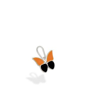 Pingente AG Borboleta 10 x 7.5mm p/ Resina (Amarelo e Preto) - G6 - 10mm x 12mm - 0.42gr