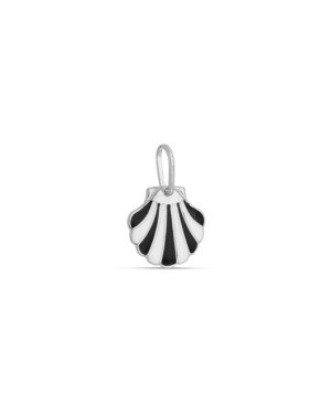 Pingente AG Concha Borda Lisa p/ Resina  - G3 - 13mm x 19mm - 1.19gr