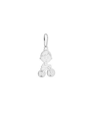Pingente AG Menino c/ Bicicleta  - G1 - 13mm x 28mm - 1.36gr
