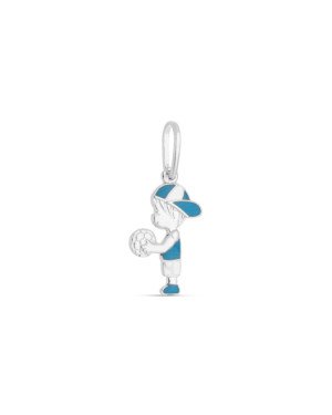 Pingente AG Menino 15mm c/ Bola p/ Resina - G5 - 11mm x 23mm - 0.60gr