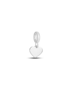 Pingente AG Berloque Coracao Liso 7mm  - G5 - 8mm x 18mm - 0.88gr