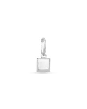 Pingente AG Quadrado 5mm Liso  - G5 - 5mm x 13mm - 0.32gr