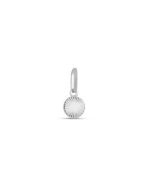 Pingente AG Redondo 6mm Diamantado Macico  - G5 - 6mm x 13mm - 0.40gr