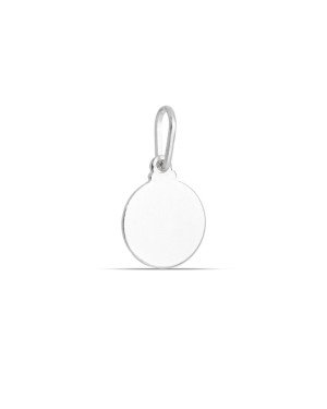 Pingente AG Medalha Redonda Lisa 15mm - G1 - 15mm x 24mm - 1.50gr