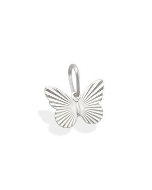 Pingente AG Borboleta 15mm Diamantada - G1 - 15mm x 15mm - 0.91gr