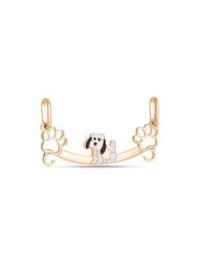 Pingente Canga c/ 2 Patas Vazada 1 Cachorro  - 00 - 29mm x 16mm - 0.84gr