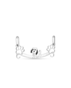 Pingente AG Canga c/ 2 Patas Vazada 1 Cachorro - G5 - 29mm x 16mm - 0.86gr