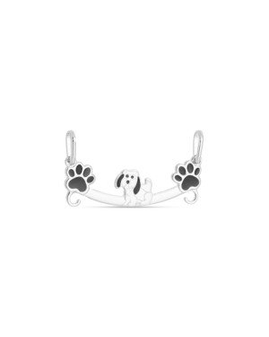 Pingente AG Canga c/ 2 Patas Lisa 1 Cachorro - G5 - 29mm x 16mm - 1.07gr