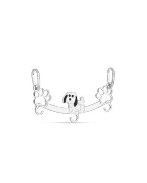 Pingente AG Canga c/ 2 Patas Vazada 1 Cachorro 3 Argolas - G5 - 29mm x 16mm - 0.83gr