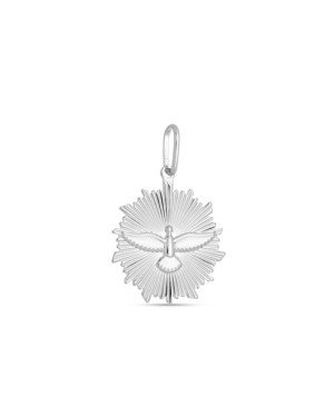 Pingente AG Espirito Santo 25mm Diamantado - G1 - 25mm x 34mm - 2.81gr