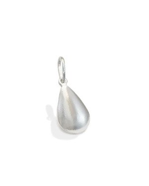 Pingente AG Gota 15mm Abaulada Lisa  - G1 - 11mm x 25mm - 1.04gr