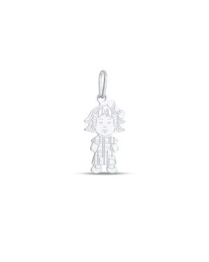 Pingente AG Menina 20mm - G1 - 12mm x 28mm - 1.17gr