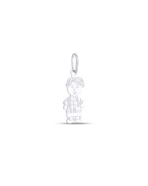 Pingente AG Menino 20mm - G1 - 9mm x 28mm - 0.91gr