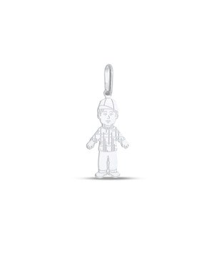 Pingente AG Menino 25mm  - G1 - 15mm x 37mm - 1.45gr