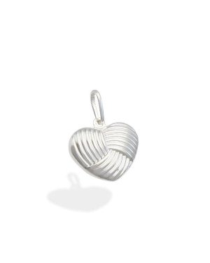 Pingente AG Coracao 16X13mm Onda Invertida - G1 - 16mm x 21mm - 1.19gr