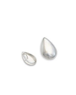 Pingente AG Passante Gota Abaulada 12mm  - G5 - 7mm x 12mm - 0.46gr