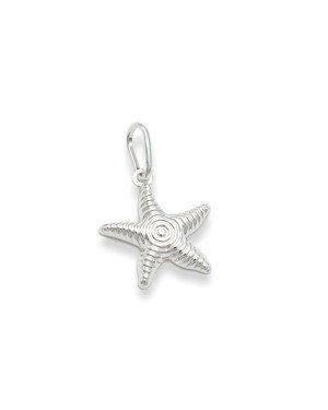 Pingente AG Estrela do Mar c/ Ondas 13mm - G3 - 15mm x 23mm - 0.73gr
