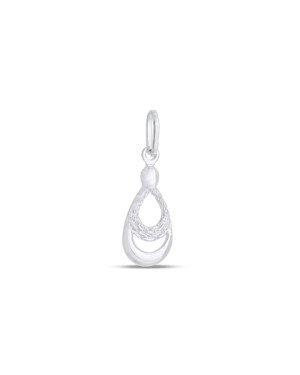 Pingente AG Gotinha c/ 2 Gotas Vazadas - G6 - 8mm x 23mm - 0.49gr