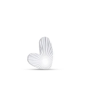 Pingente AG Passante Coracao Irregular 8mm Diamantado - G5 - 9mm x 8mm - 0.27gr