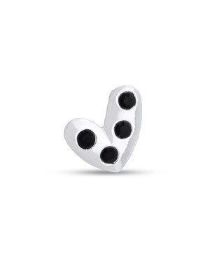 Pingente AG Passante Coracao Irregular 8mm p/ Pedra  - G5 - 9mm x 8mm - 0.29gr