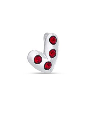 Pingente AG Passante Coracao Irregular 8mm p/ Pedra  - G5 - 9mm x 8mm - 0.29gr