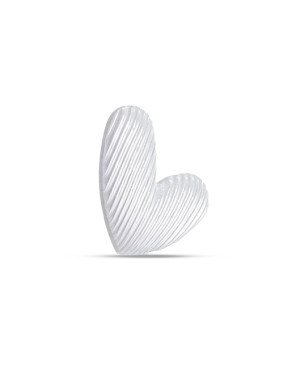 Pingente AG Passante Coracao Irregular 10mm Onda  - G5 - 10mm x 11mm - 0.45gr