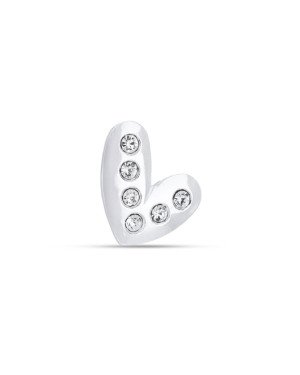 Pingente AG Passante Coracao irregular 10mm p/ Pedra - G5 - 10mm x 11mm - 0.44gr