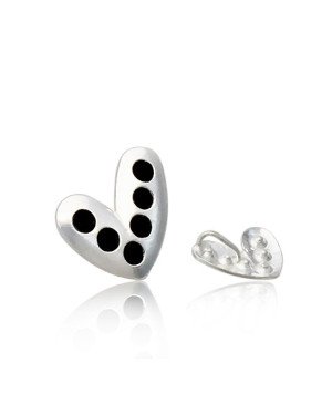 Pingente AG Passante Coracao irregular 10mm p/ Pedra - G5 - 10mm x 11mm - 0.44gr