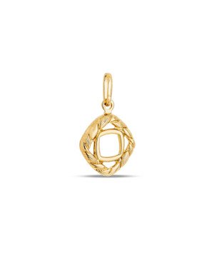 Pingente Losango Vazado 13mm Corda - 00 - 13mm x 22mm - 0.60gr