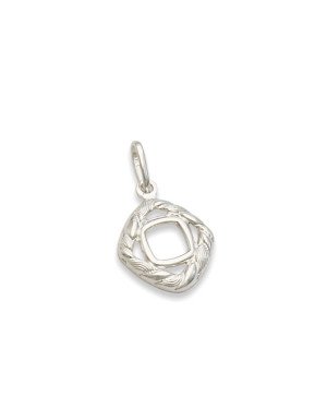 Pingente AG Losango Vazado 13mm Corda - G3 - 13mm x 22mm - 0.65gr
