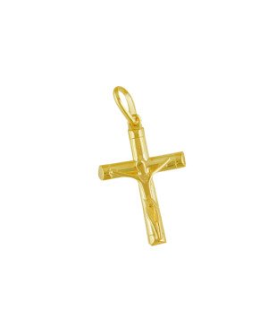 Pingente Cruz Estam. Cristio s/ Rodio - 00 - 18mm x 35mm - 1.19gr