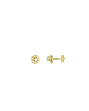Brinco Calota ccom Pedra - 00 - 5mm x 5mm - 0.55gr