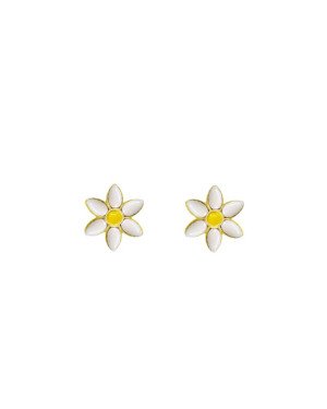 Brinco Margarida Resina - 00 - 9mm x 9mm - 1.05gr