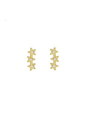 Brinco Tres Estrelas e Tres Pedras - 00 - 5mm x 12mm - 0.68gr