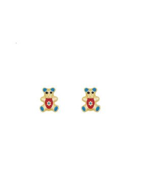 Brinco Urso com Resina - 00 - 6mm x 8mm - 0.73gr