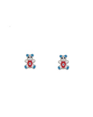 Brinco de Ursinho com Resina - G5 - 6mm x 8mm - 0.82gr